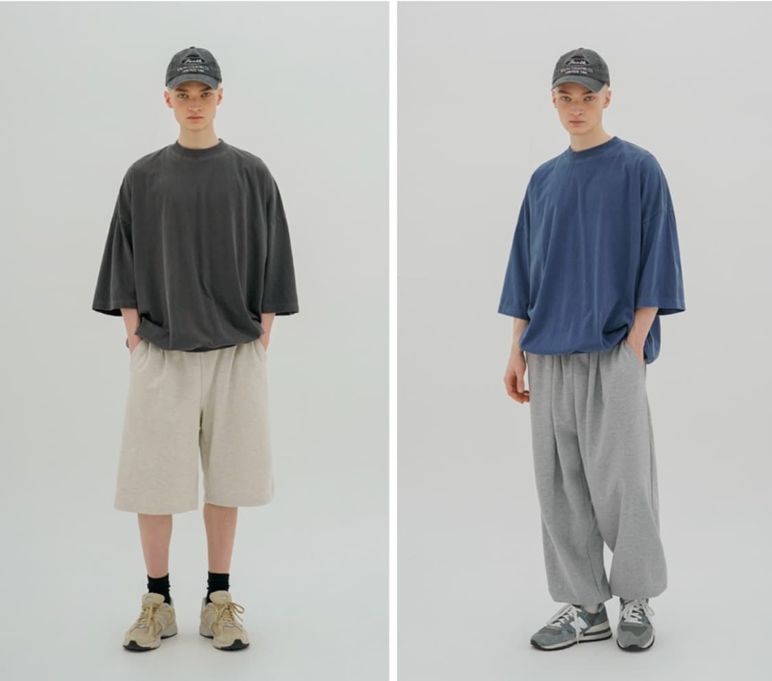 새상품)PERSTEP 피그먼트 다잉 티셔츠 L(2벌) 상품이미지2