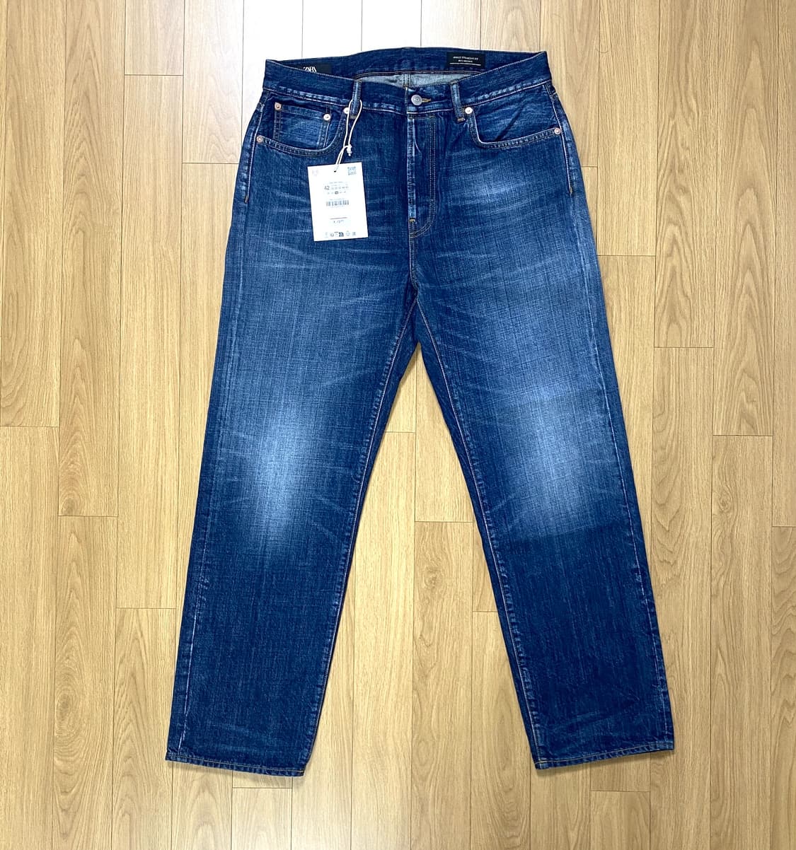 자라 / 스트레이트 앵클 핏 데님 리미티드 에디션 / 미드 블루 / 32 상품이미지3