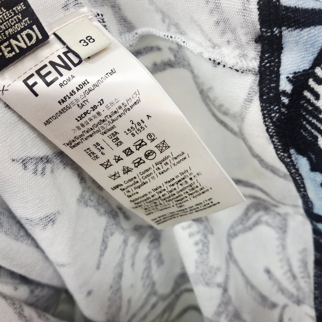 펜디 조슈아비데스 20 테리 드레스 여성 원피스 38 상태좋음 상품이미지7