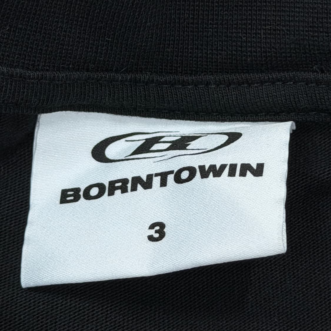 본투윈 레이즈본 오버핏 반팔티 블랙 3 상품이미지4