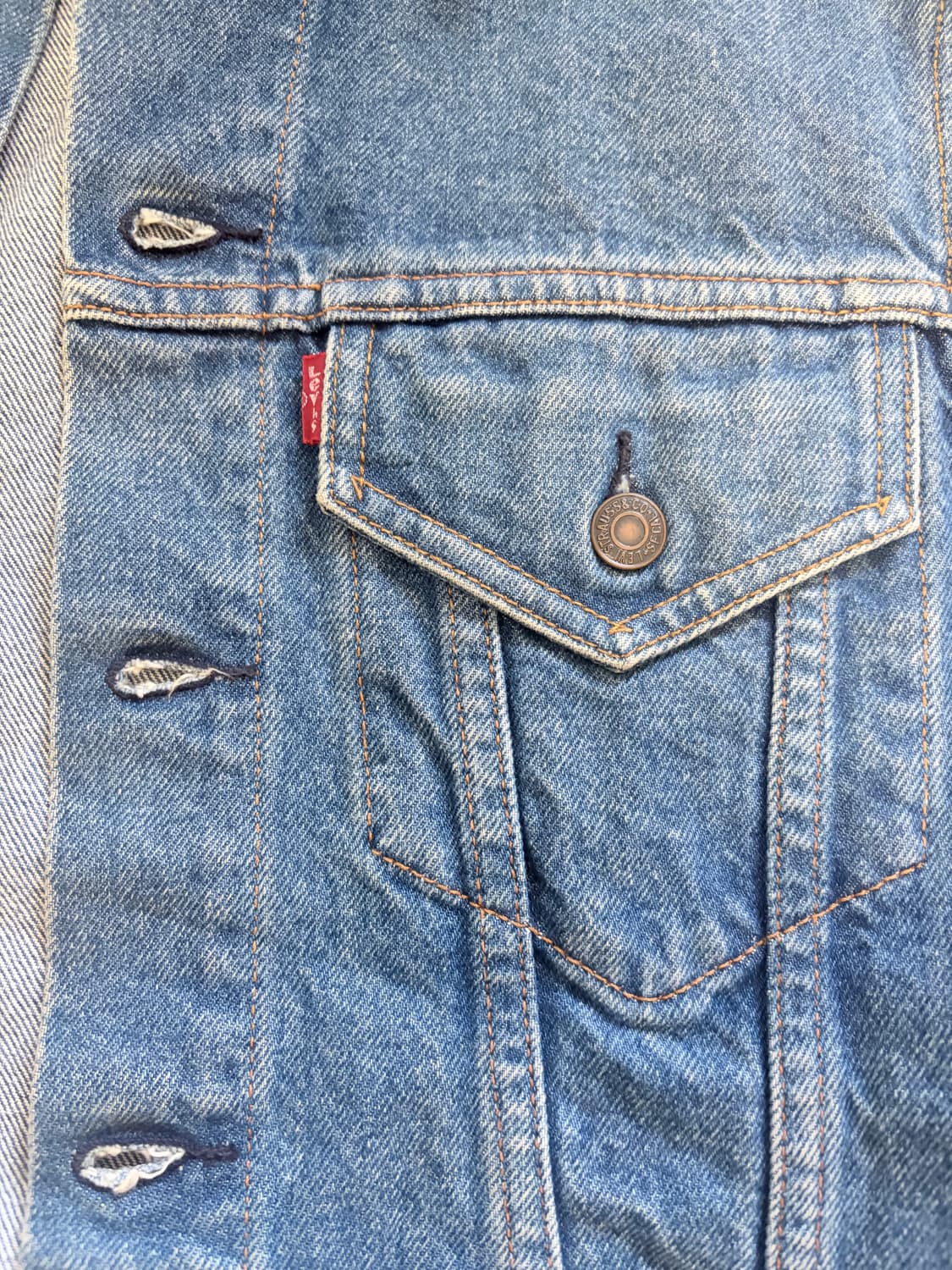 90s 리바이스 70505 빈티지 페이딩 타입3 트러커 데님자켓 N919 상품이미지3