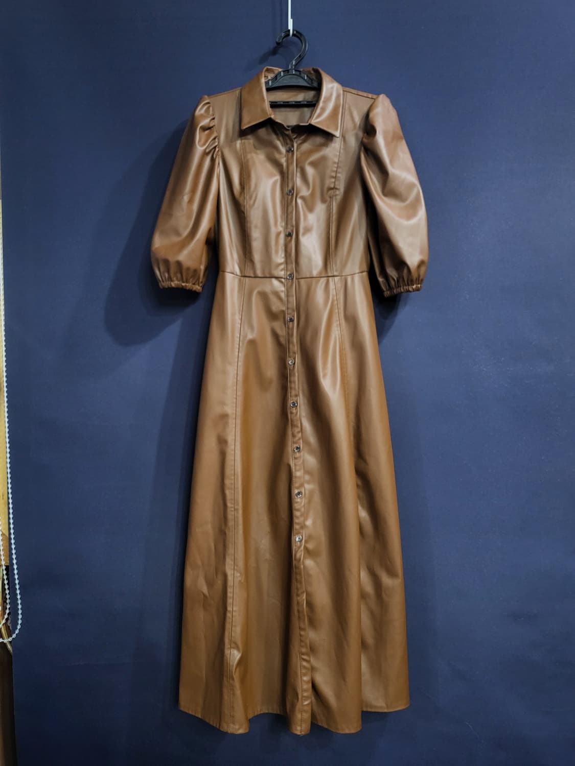 자라 페이크레더 셔츠형 롱원피스 상품이미지2