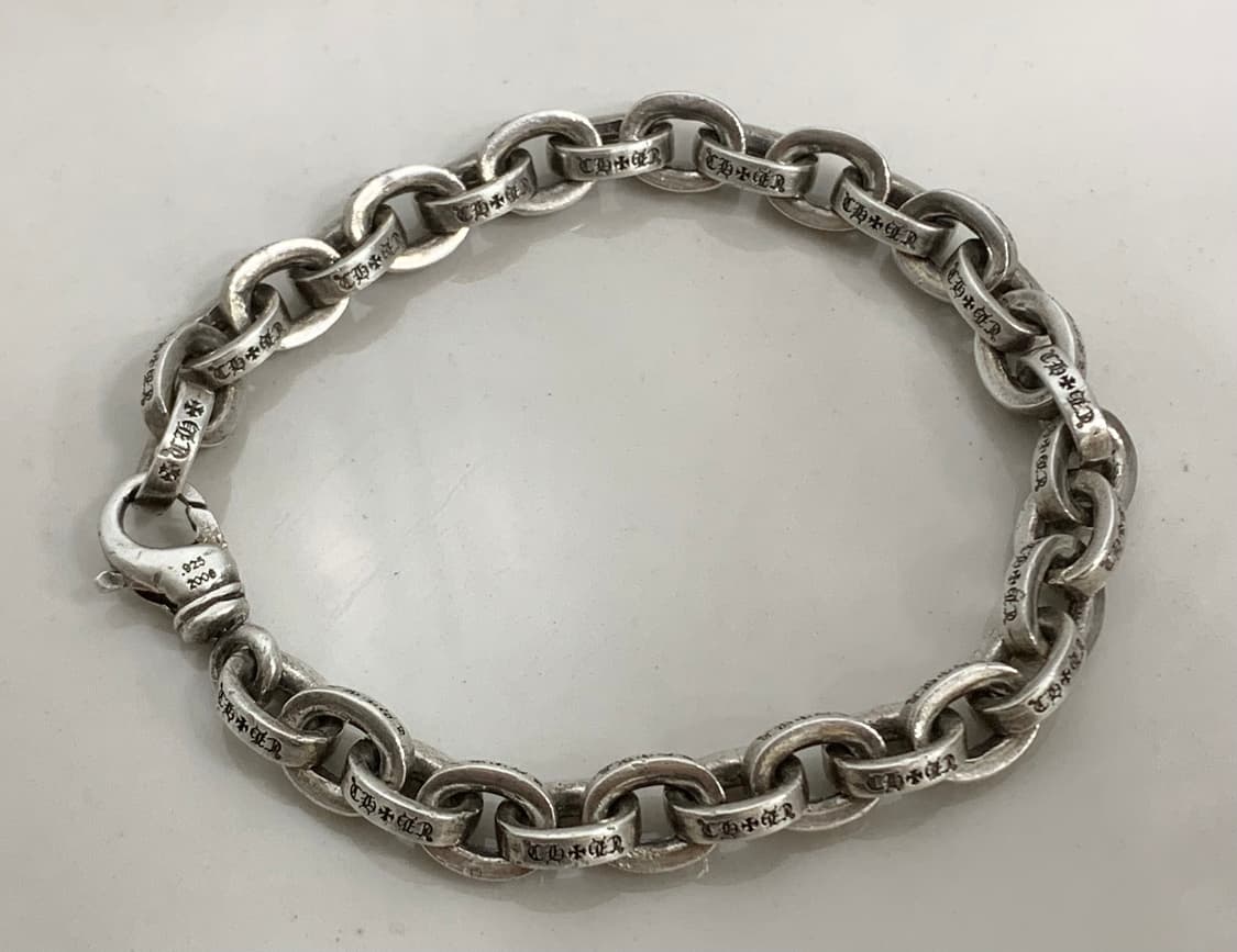 [8인치]크롬하츠 페이퍼체인 라지 팔찌 상품이미지1