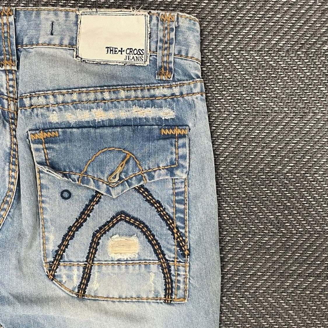 더 크로스 진 데미지 데님 팬츠 v0176 상품이미지5