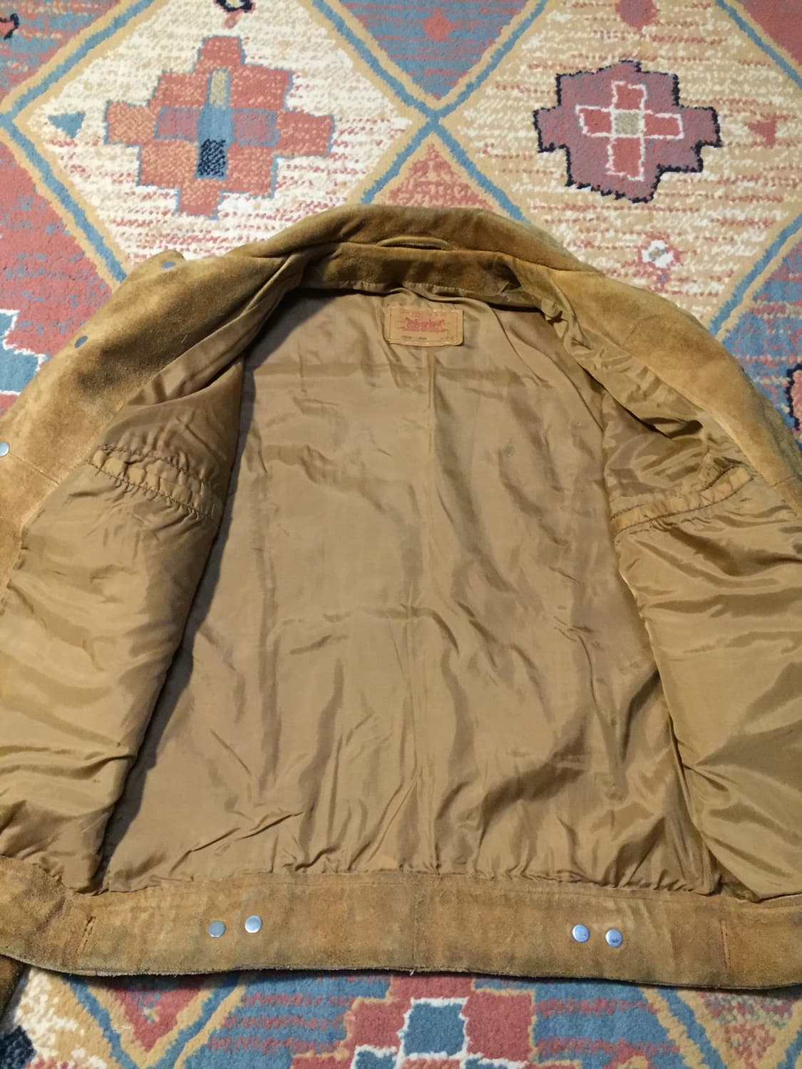 70-80‘s 리바이스 3세대 레더 스웨이드 트러커 자켓 상품이미지6