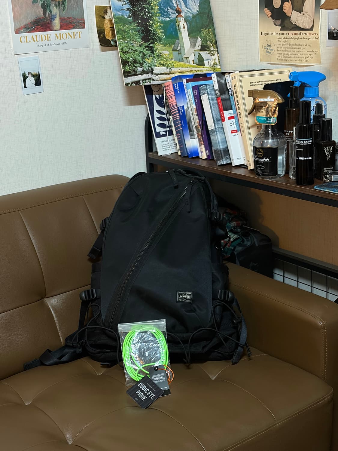 요시다 포터 띵스(THINGS) 백팩 블랙 (풀구성 / 미개봉 형광코드 상품이미지1