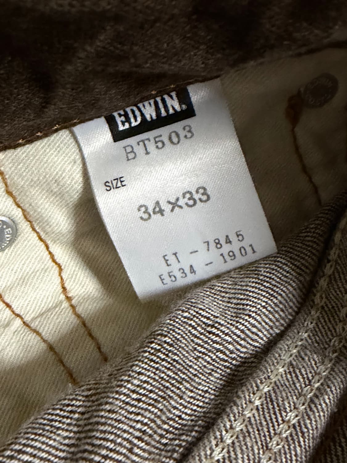 에드윈 블루트립 503 브라운 데님 상품이미지9