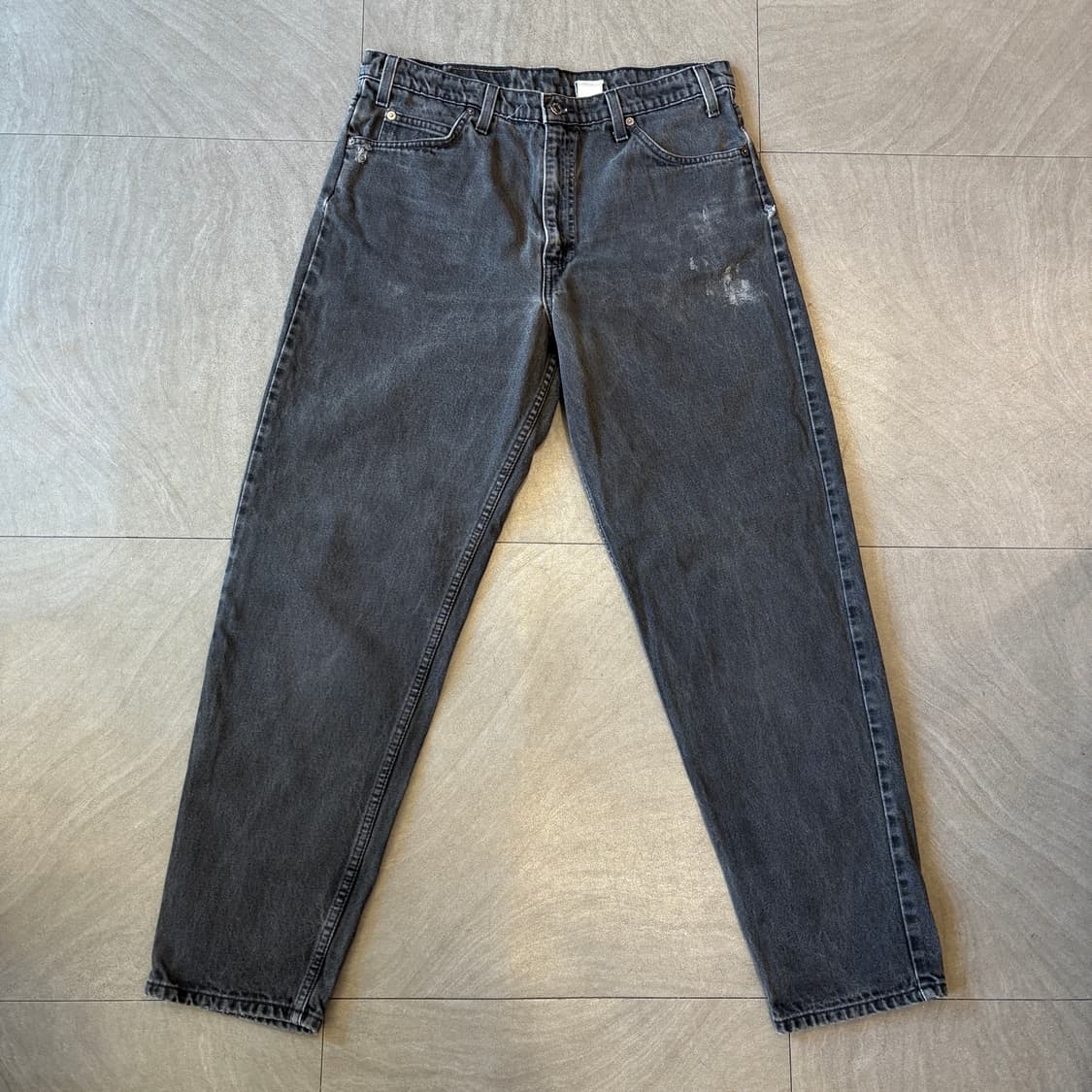 90s Levis 90년대 생산 리바이스 550 데님 오렌지탭 블랙 팬츠 상품이미지5