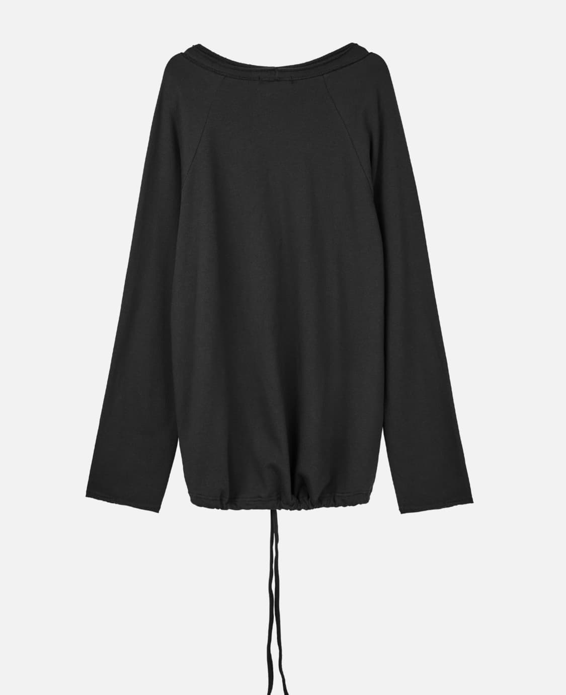 세릭 라운드 헴 스트링 탑 차콜 상품이미지2