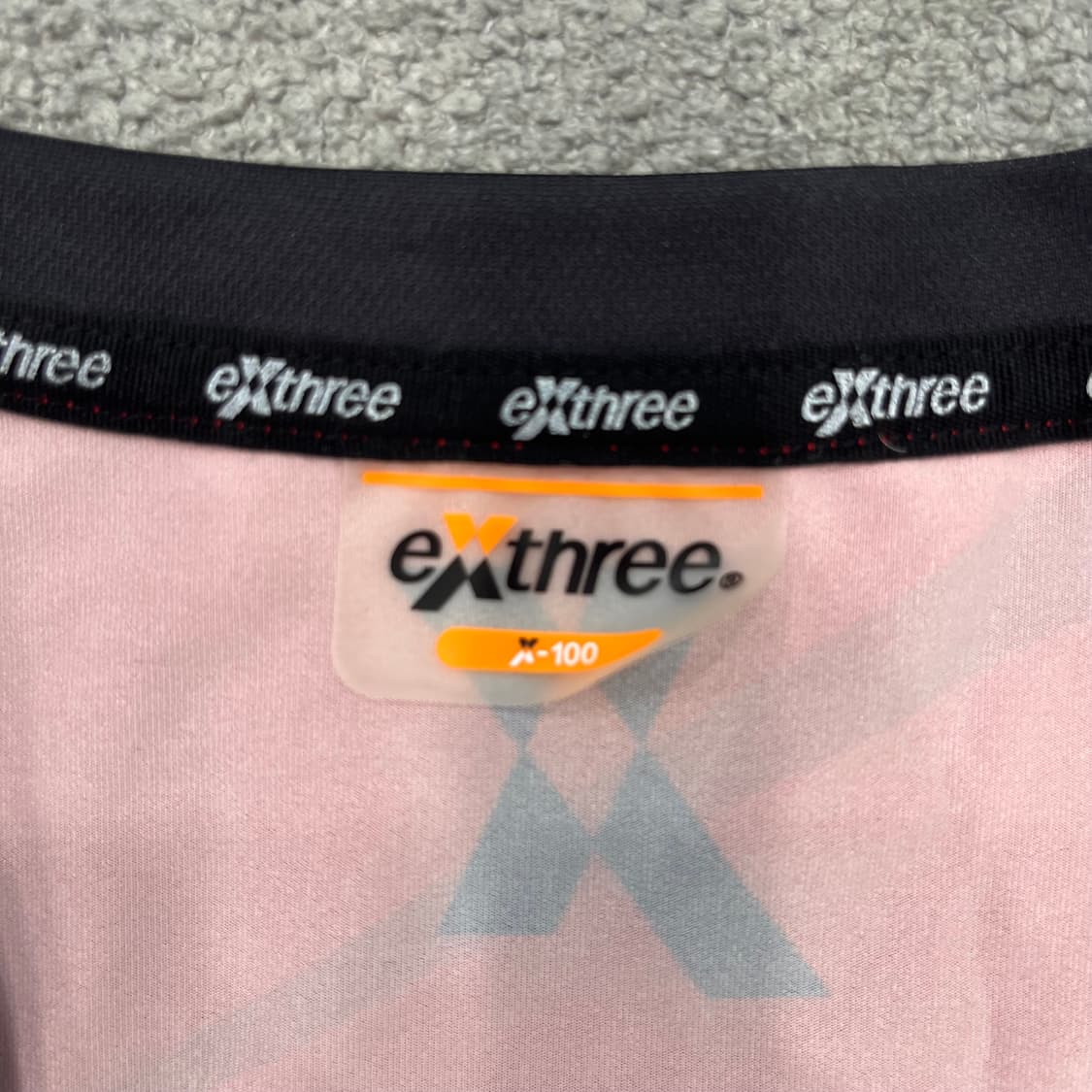 100 exthree 배드민턴 기능성 반팔 티셔츠 상품이미지4
