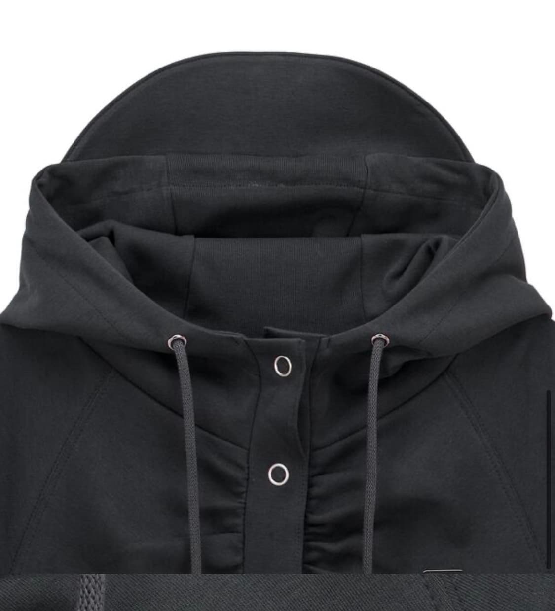 허그유어스킨 셔링 스냅 버튼 베스트 차콜 상품이미지3