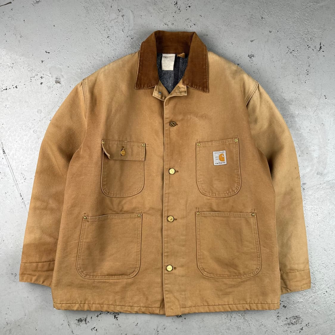 빈티지 칼하트 100주년 블랭킷 라인드 초어 코트 6BLC 상품이미지2