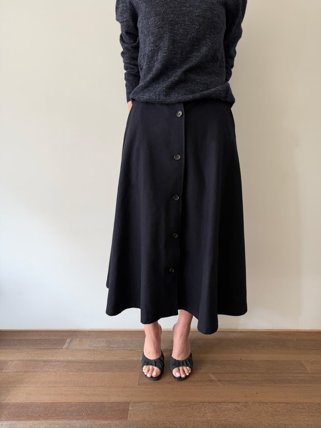 꼼데가르송 트리콧 울스커트 상품이미지1