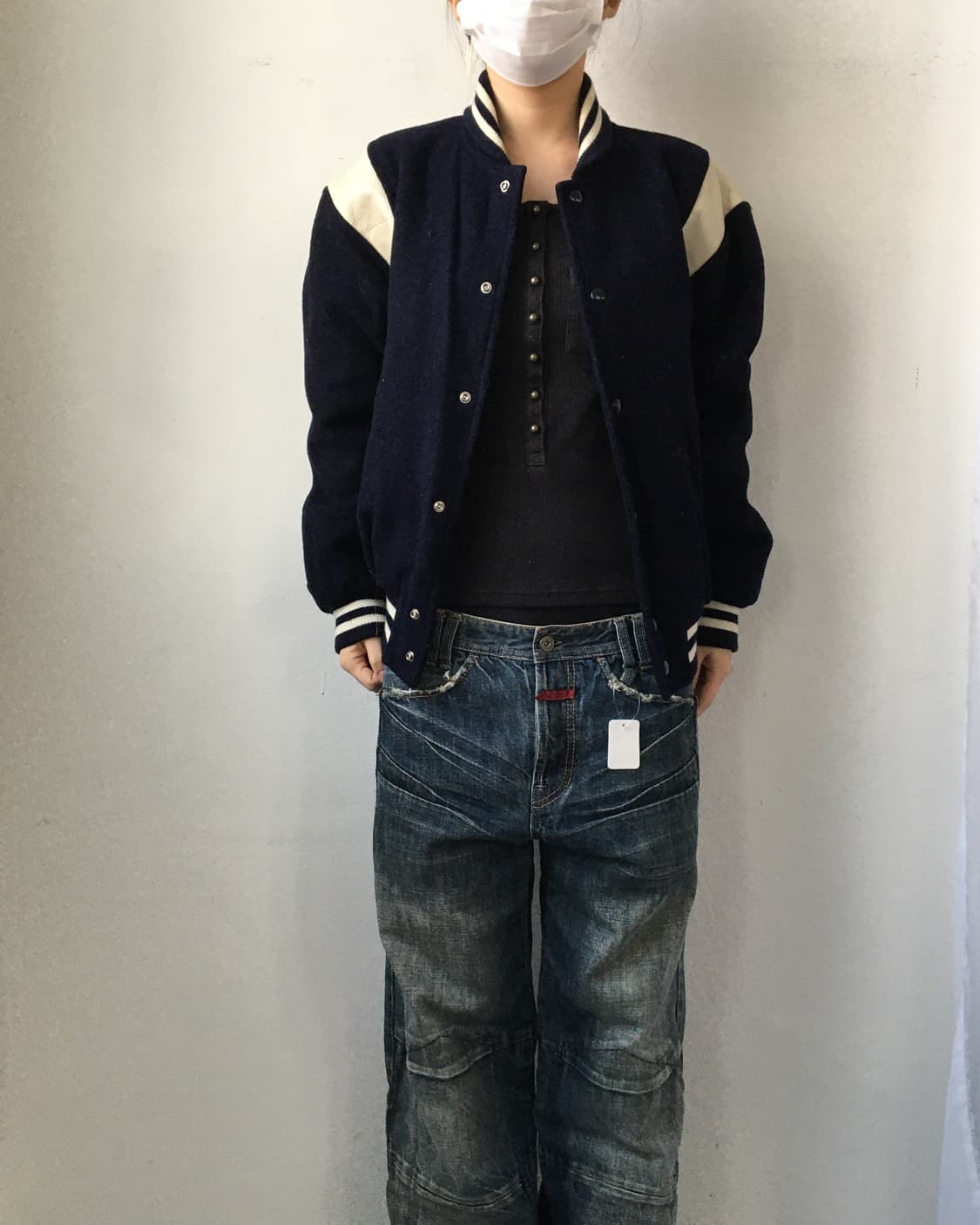 Leather layered woolen jacket 상품이미지9