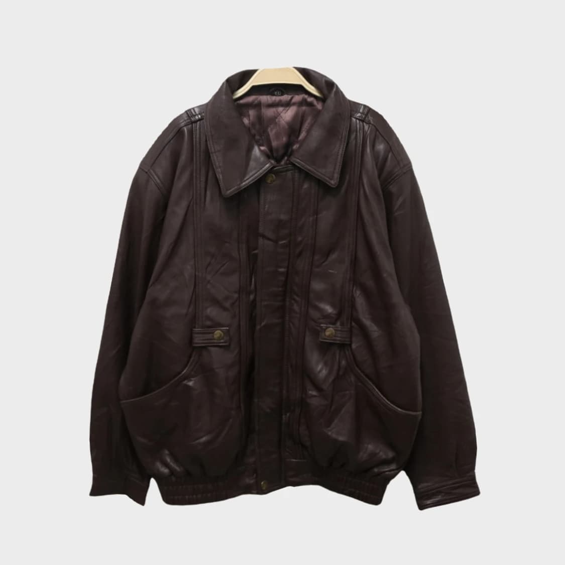 브라운 포켓 포인트 가죽 자켓 60235 상품이미지1