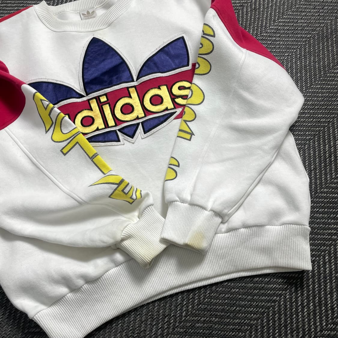 90s 아디다스 빅로고 레트로 박시핏 스웻 셔츠o 4678 상품이미지4