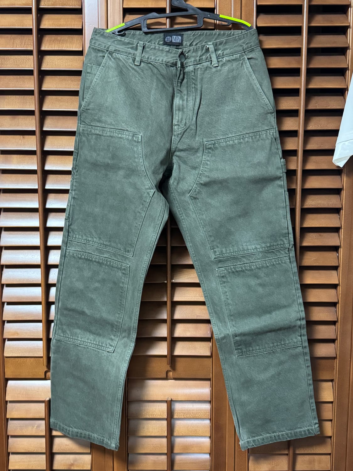 [S] 플라스틱프로덕트 MPa 더블니 팬츠 올리브 카키 상품이미지2