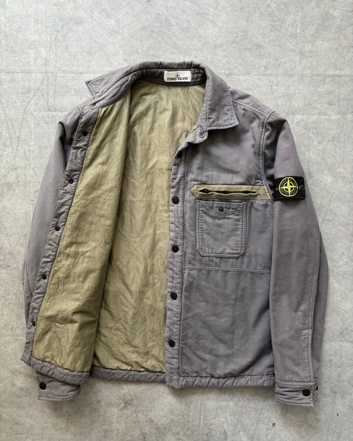 Stone Island 스톤아일랜드 차콜 컬러 와펜 셔츠 자켓 상품이미지6
