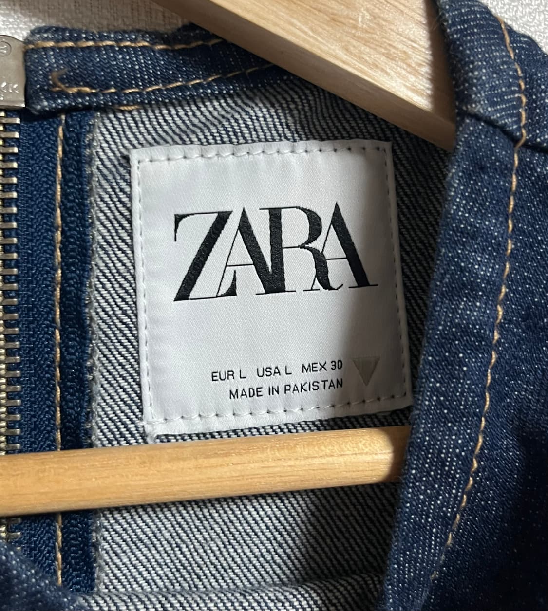 자라 민소매 데님 원피스 L 상품이미지4