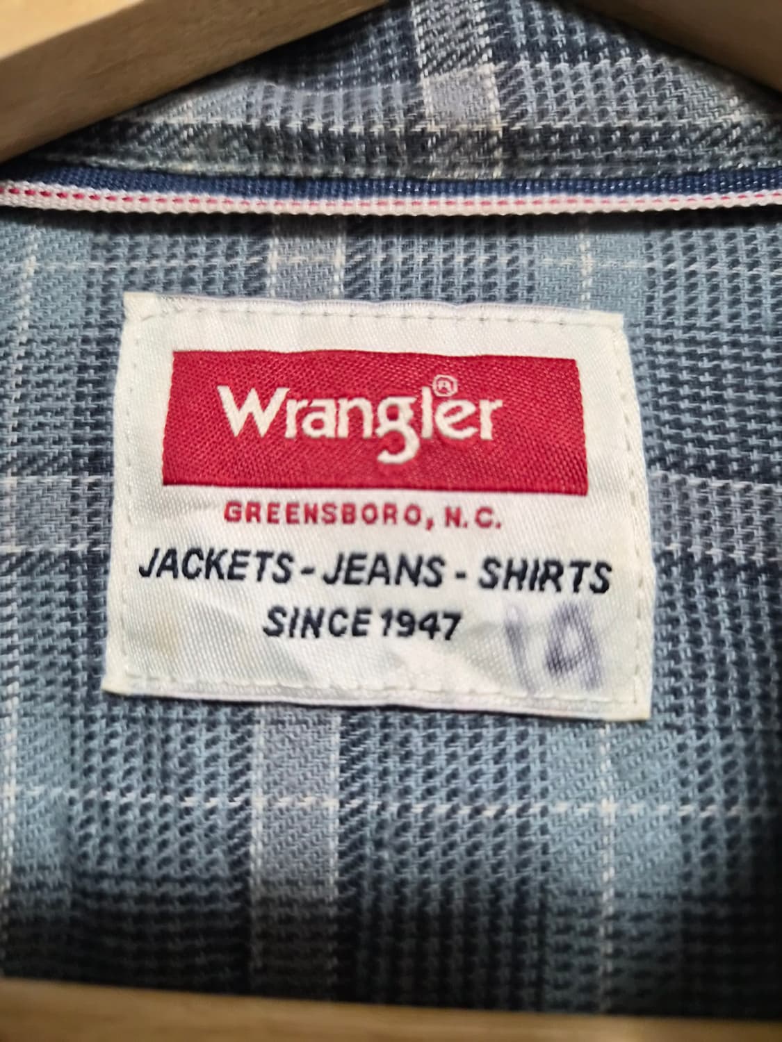랭글러Wrangler 체크 웨스턴 셔츠 L사이즈 - S336 상품이미지4
