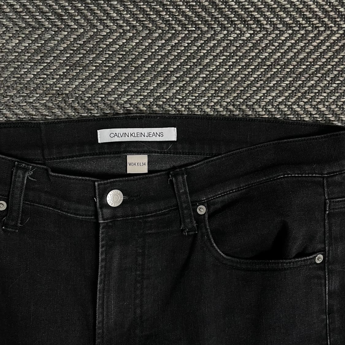 캘빈클라인 슬림핏 흑청 데님 팬츠y 4877 상품이미지6