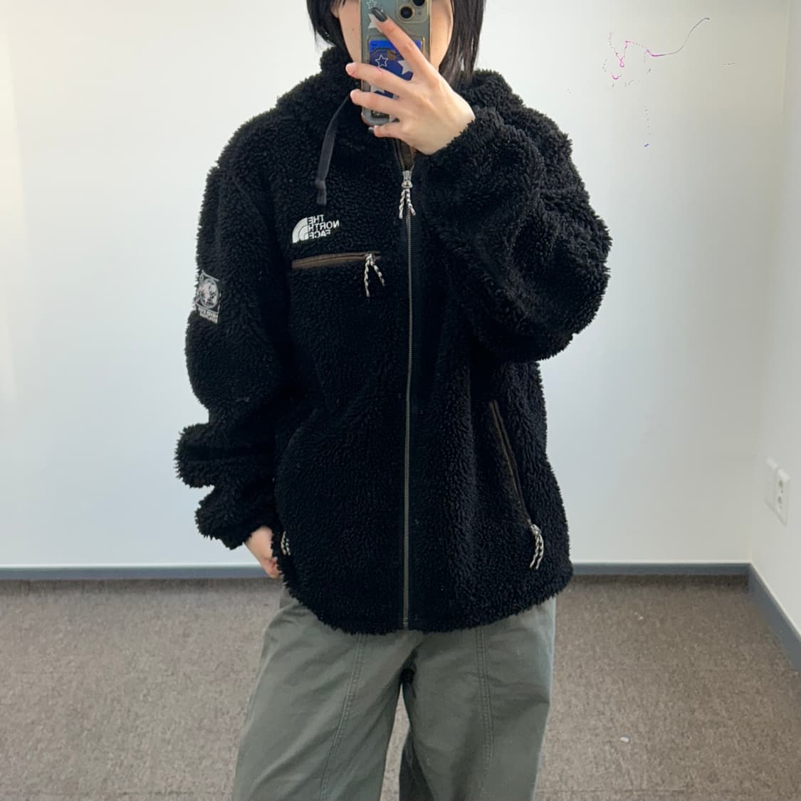 The north face 노스페이스 블랙 후리스 집업 상품이미지2