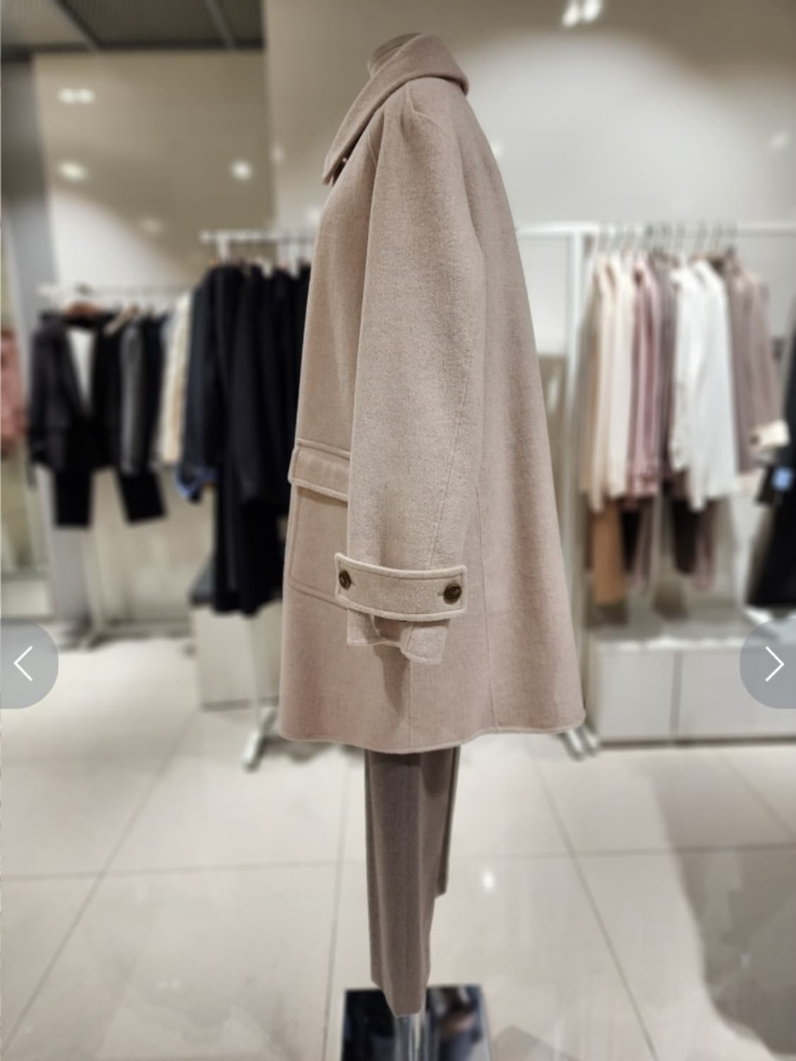 (새상품) SOUP 하이넥 블랙 롱코트 66사이즈 상품이미지4