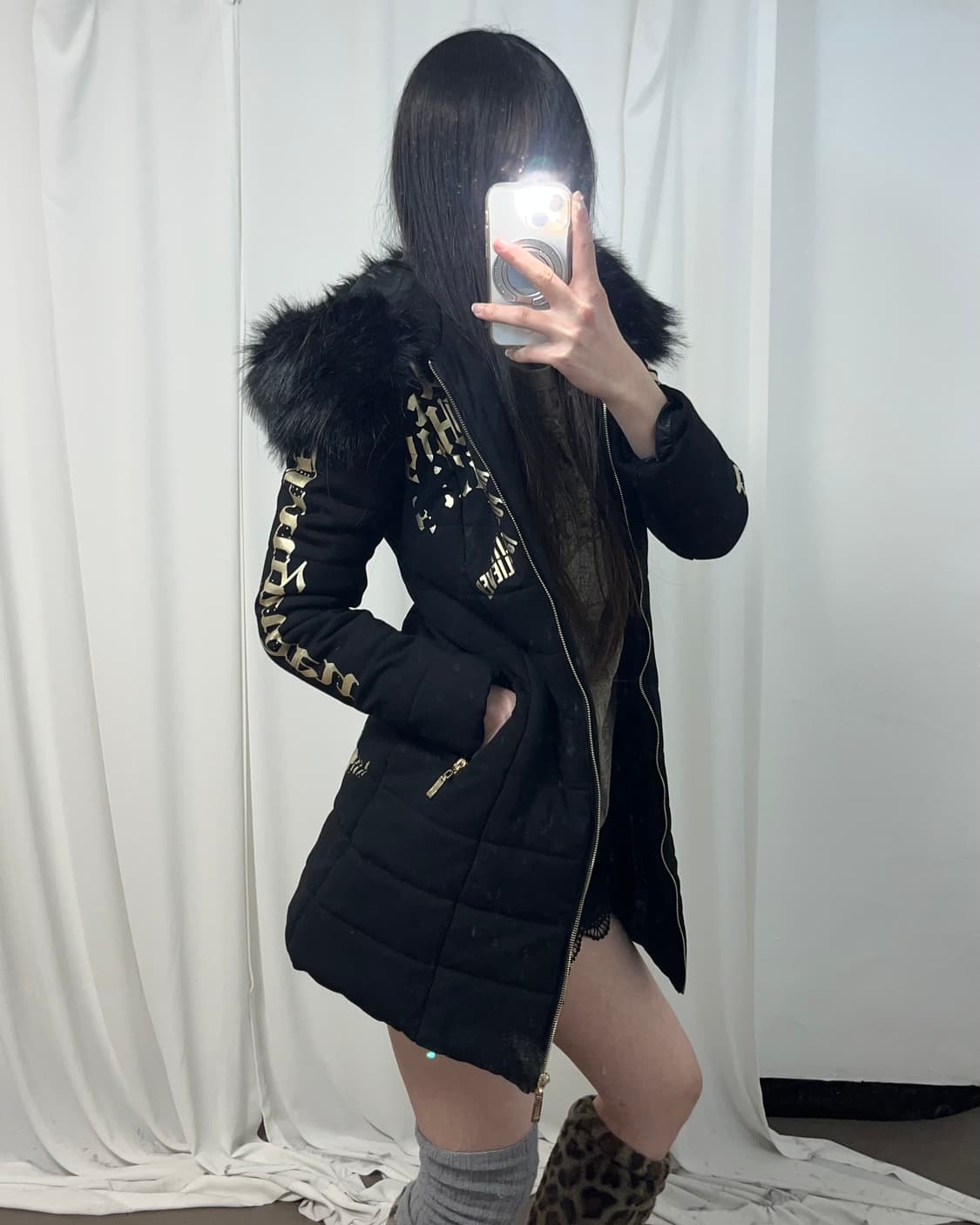 P2K 울프죠 프린팅 패딩 상품이미지7