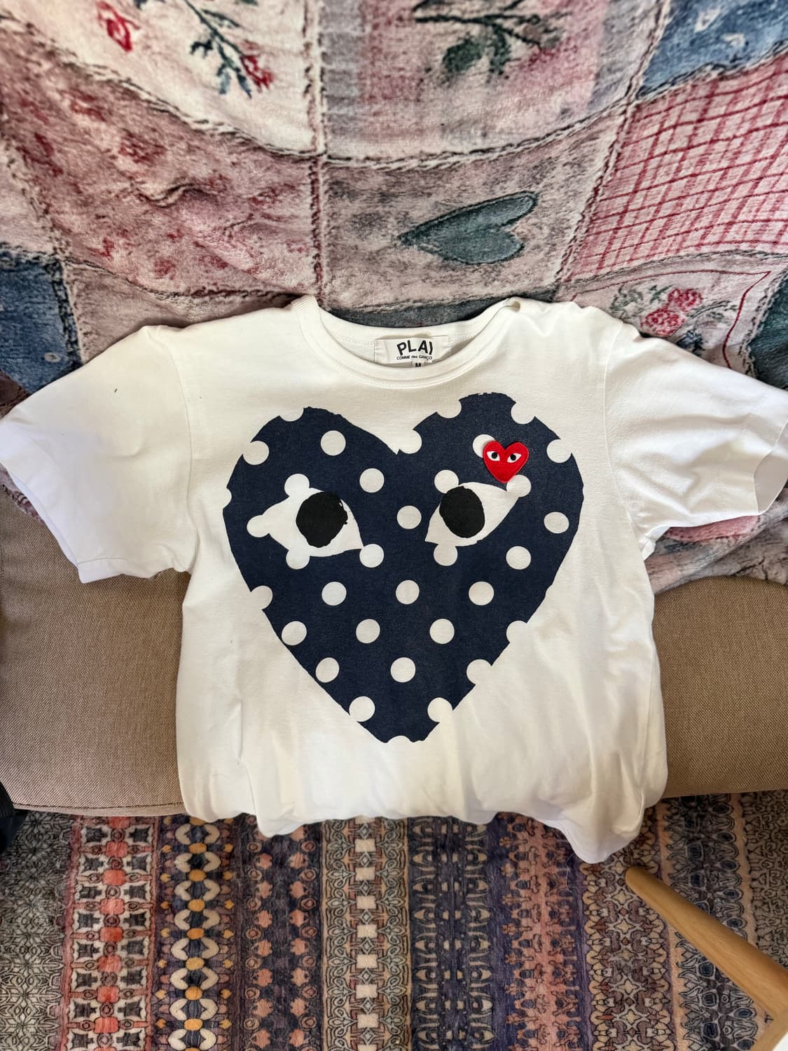 Comme des Garcons play  도트 티셔츠 상품이미지2