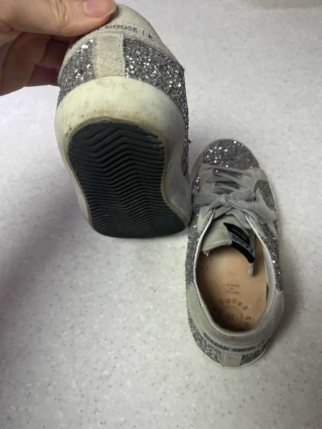 골든구스 글리터 스니커즈 실버 23(225) 상품이미지5
