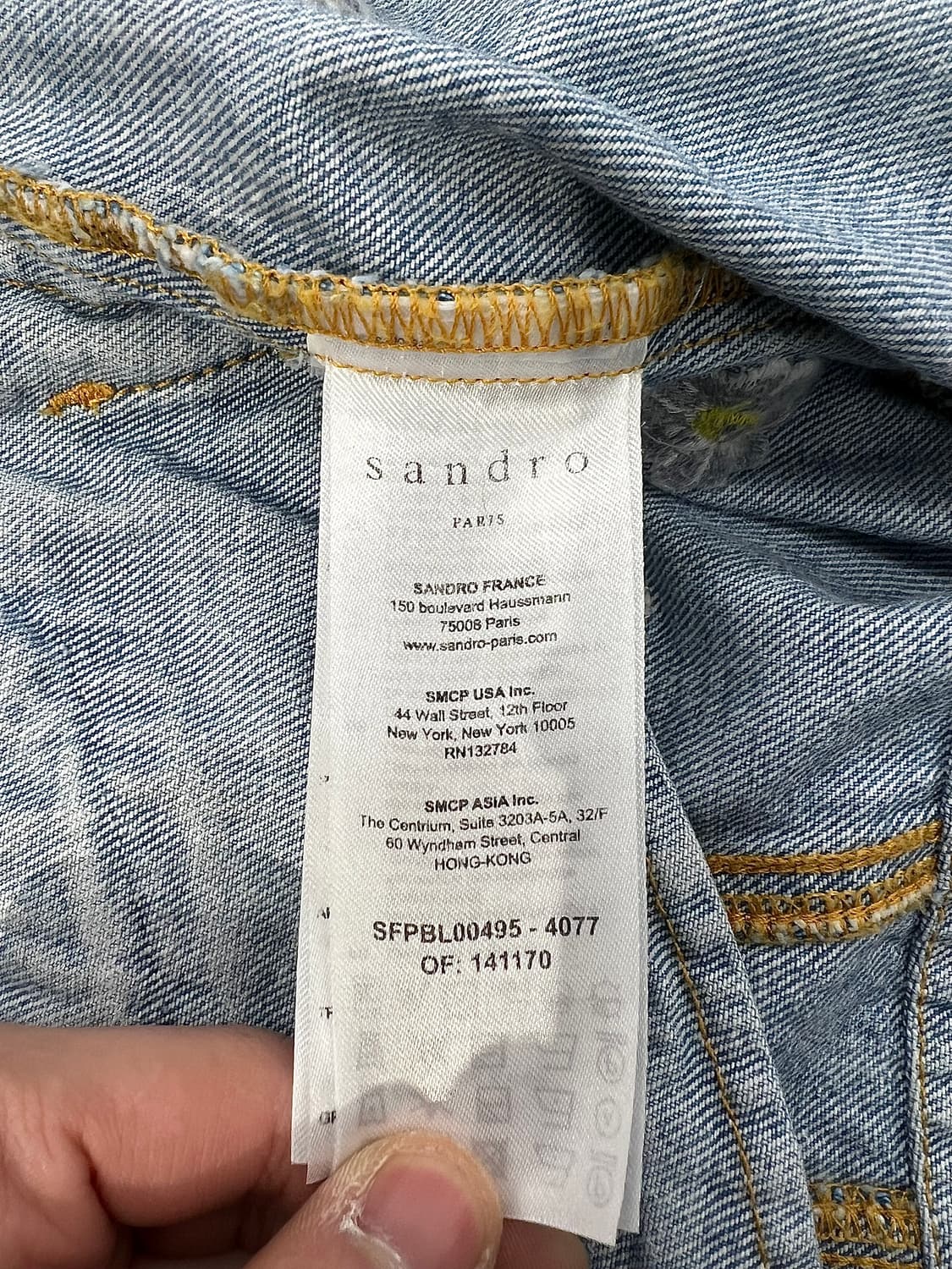 산드로 모니카 데이지 엠브로이드 데님 자켓 상품이미지9