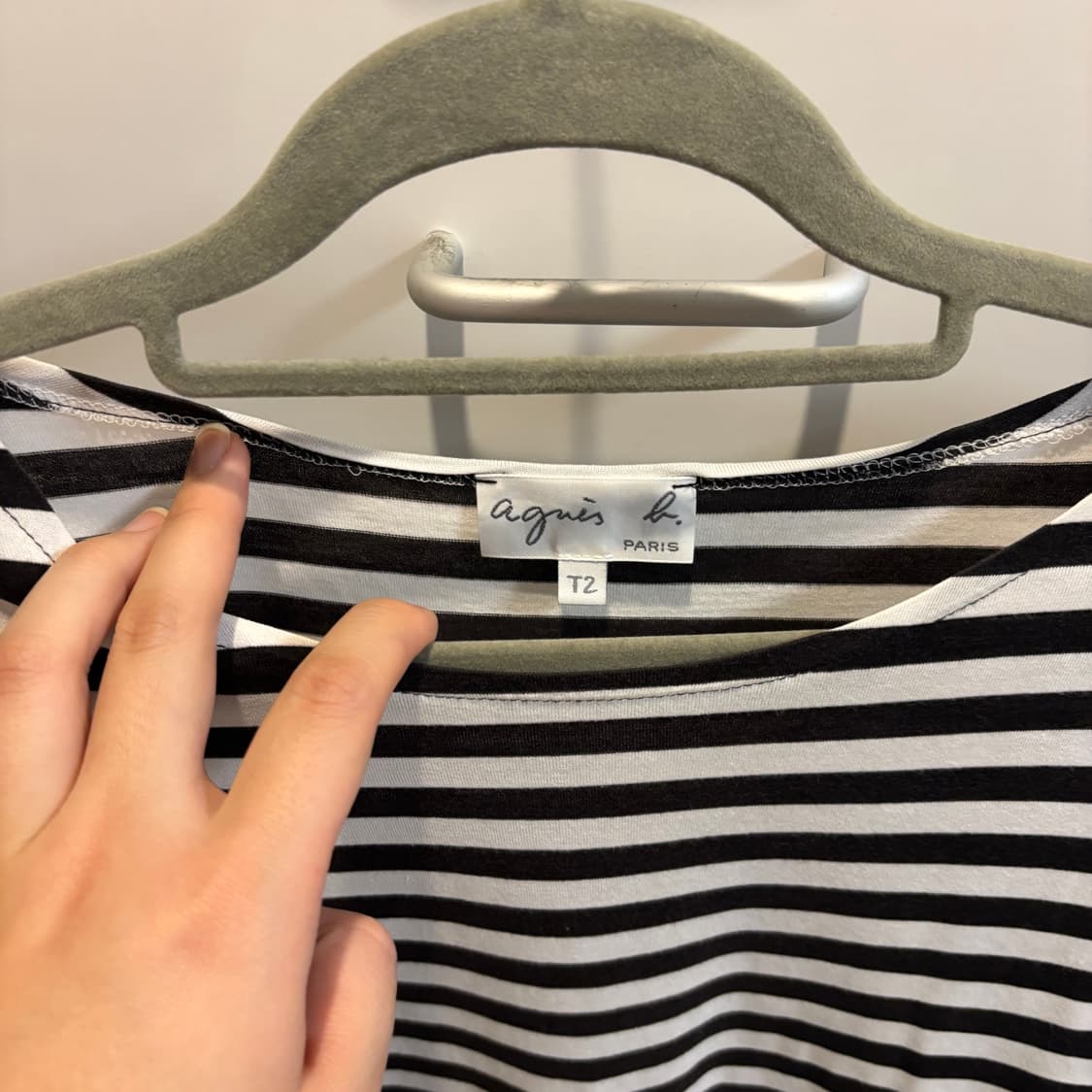아네스베 agnès b 스트라이프 긴팔 티셔츠 상품이미지4