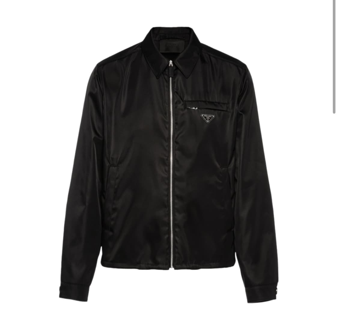 [50] 프라다 리나일론 집업 개버딘 블루종 자켓 블랙 상품이미지1
