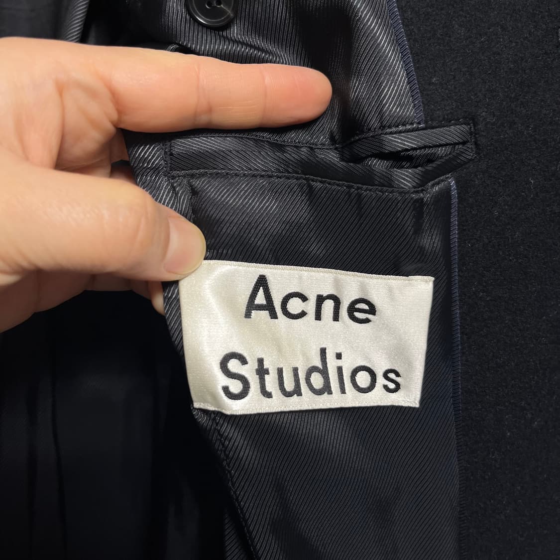Acne Studios 아크네스튜디오 울 코트 블랙 52 상품이미지2