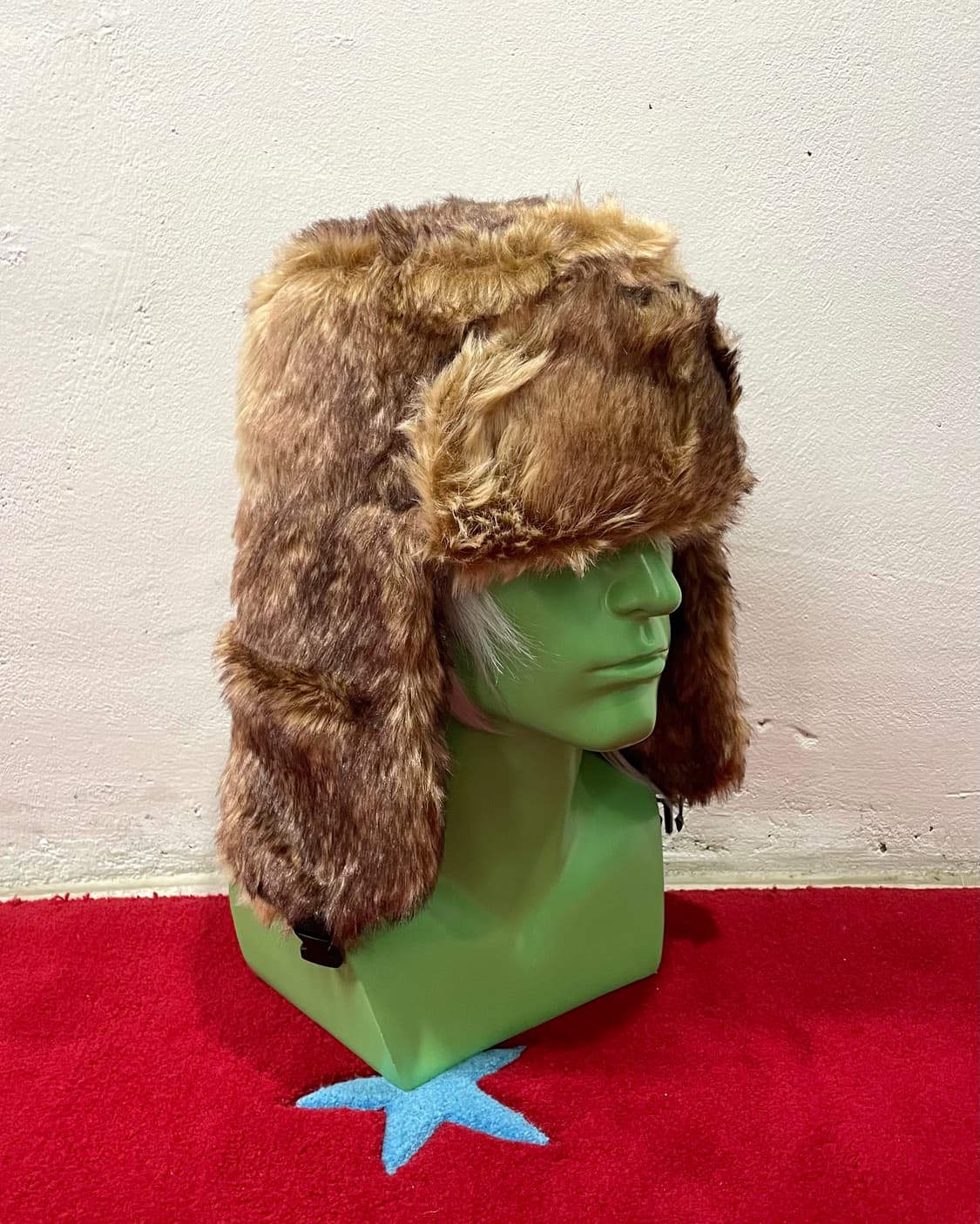 Brown fur big trapper hat 상품이미지1
