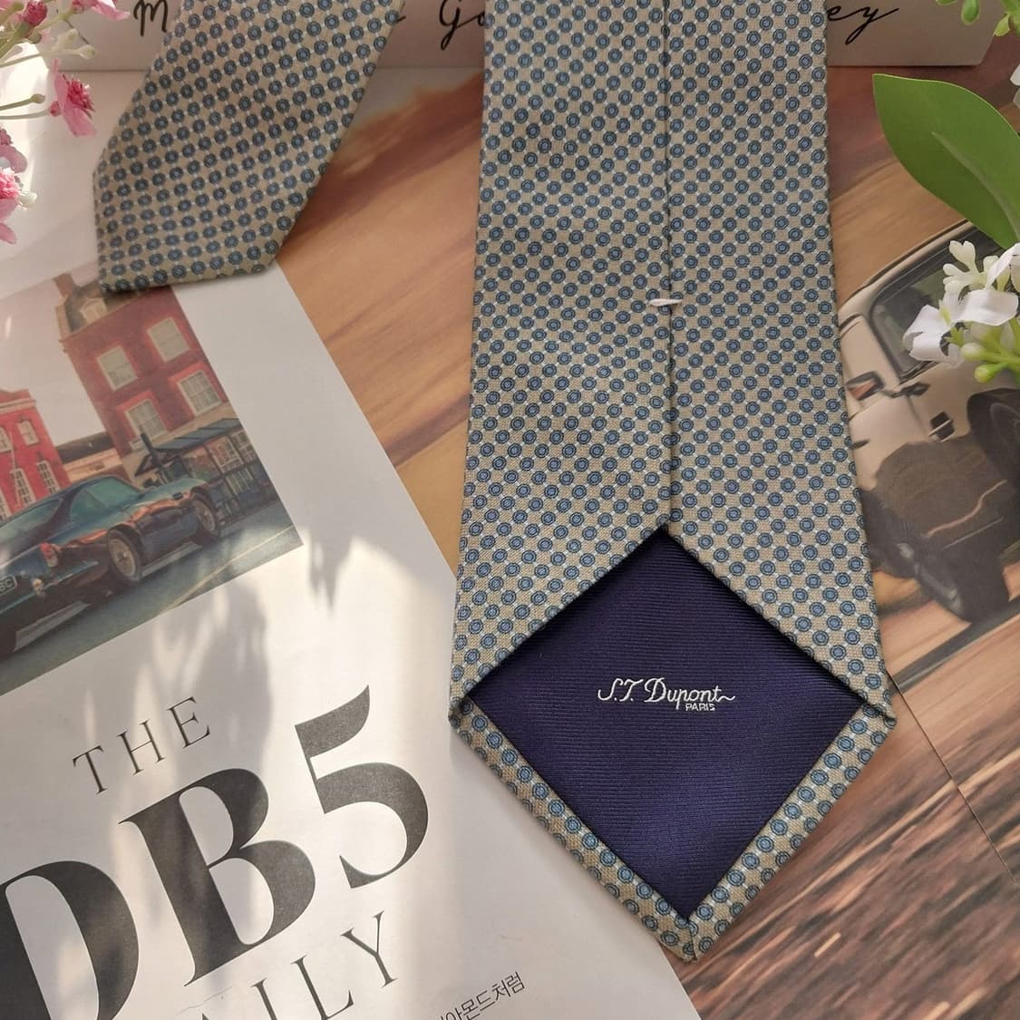 듀퐁 코튼&실크 그레이 패턴 넥타이 8.5cm A+등급 K1668
 상품이미지8