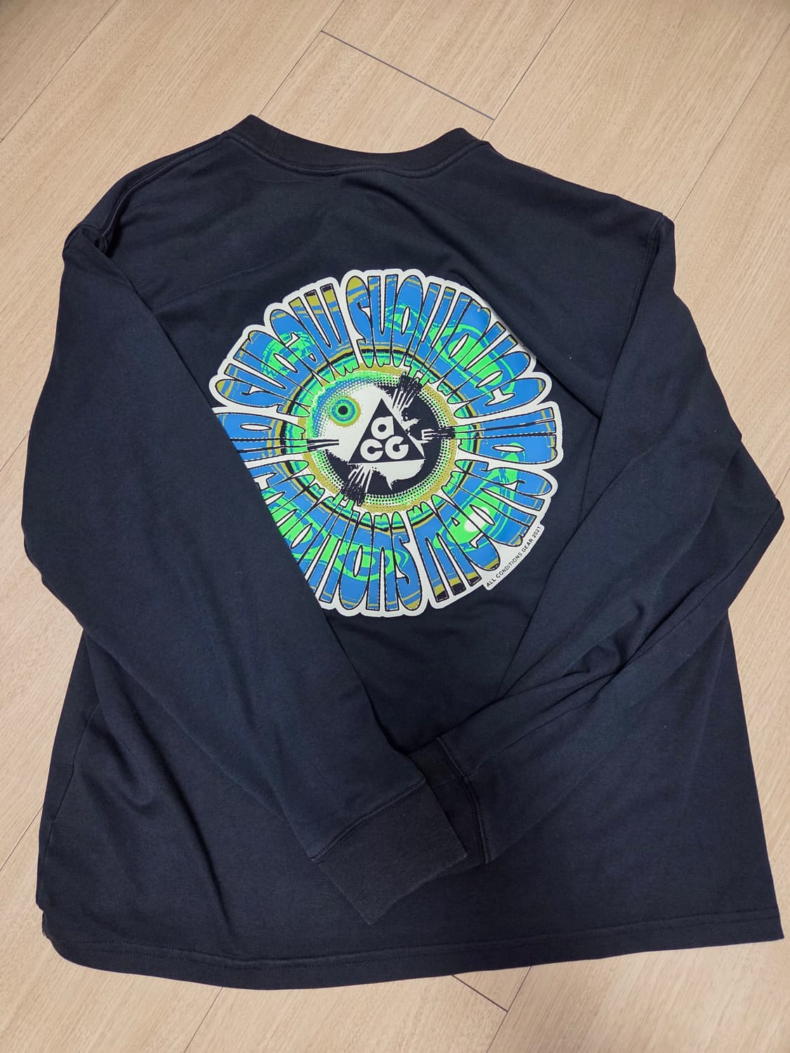 나이키 ACG 긴팔 서클 티셔츠 블랙 상품이미지2