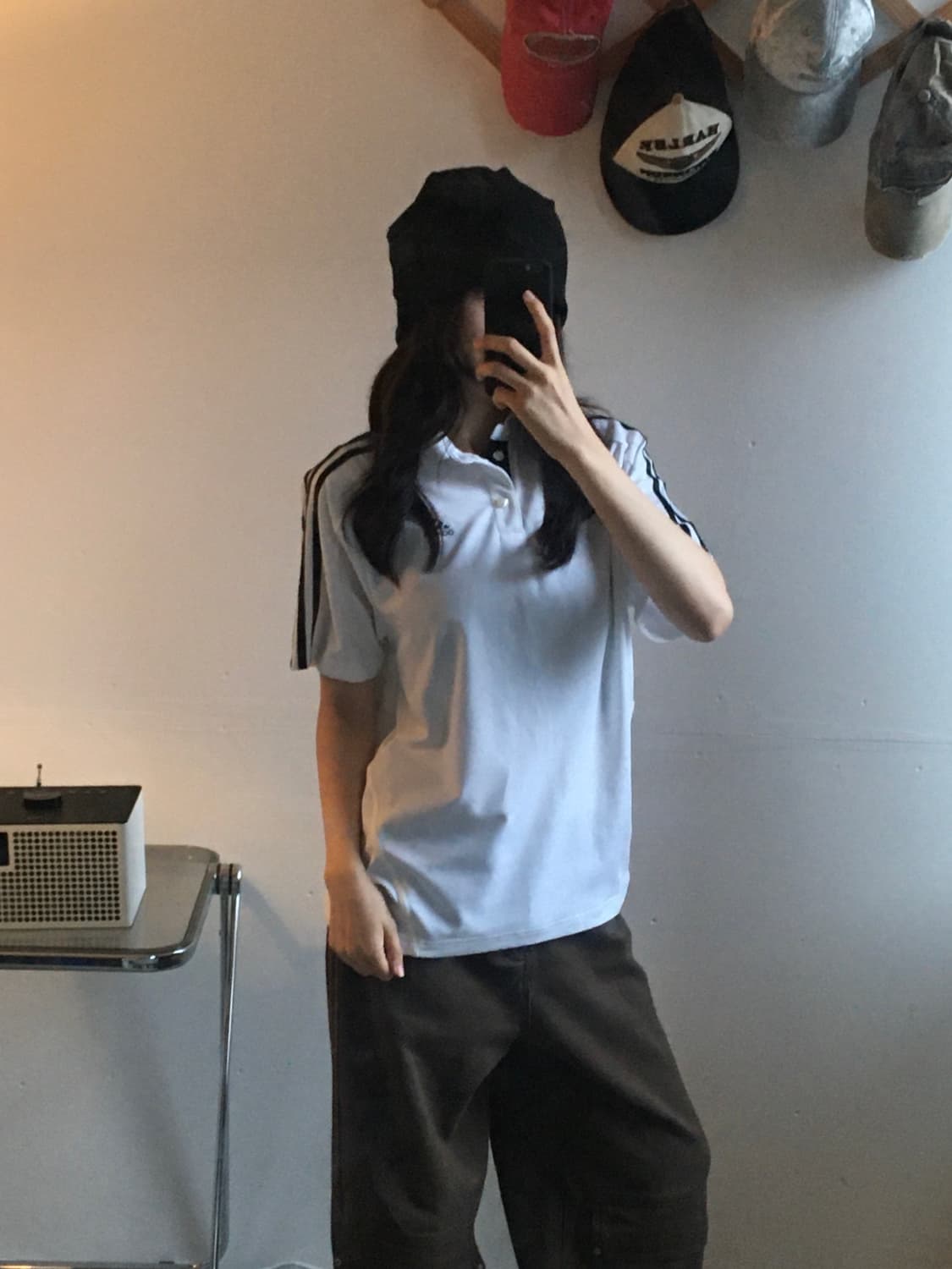 아디다스 삼선로고 사이드라인 카라 반팔티 상품이미지2