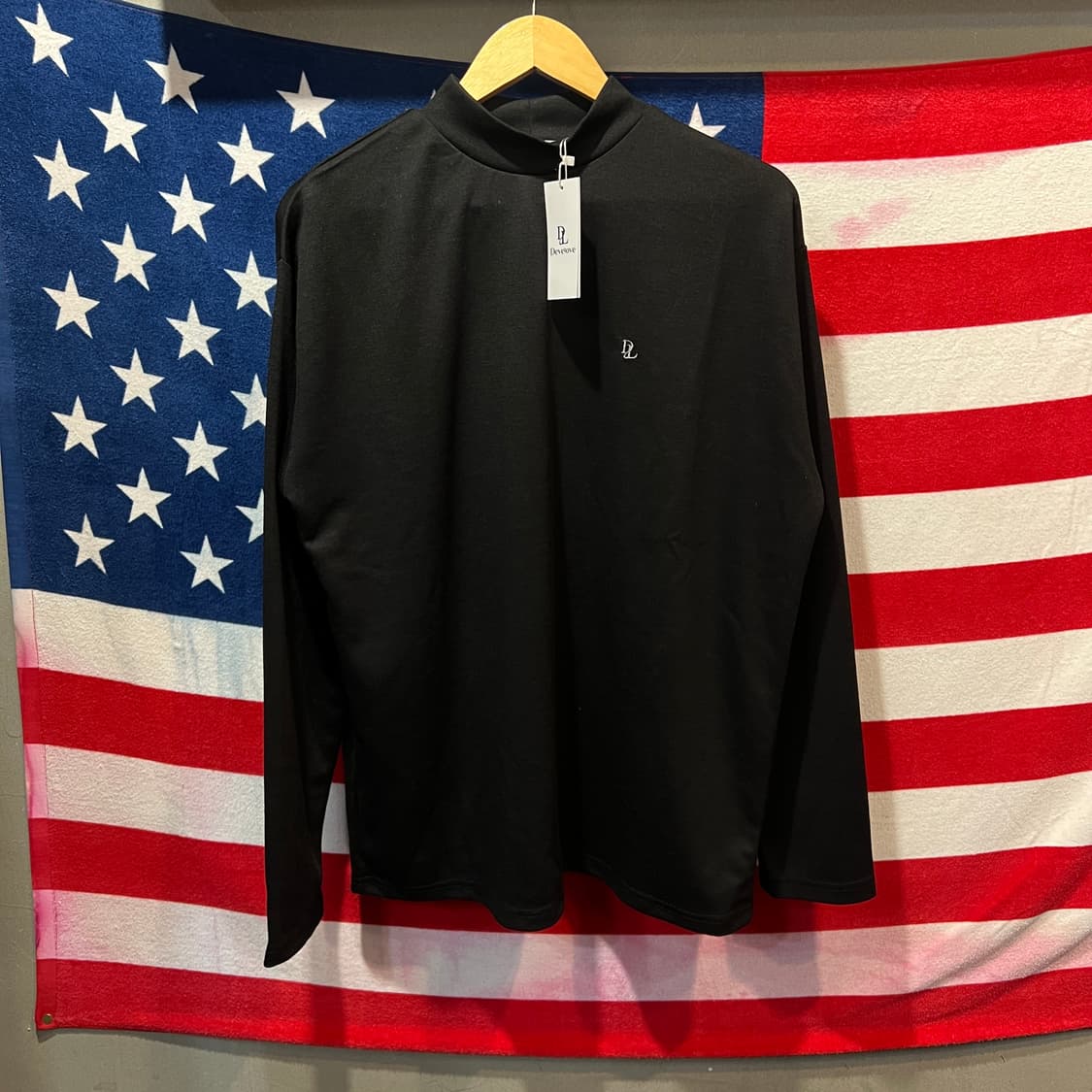 Develop 모크넥 롱 슬리브 블랙 상품이미지1