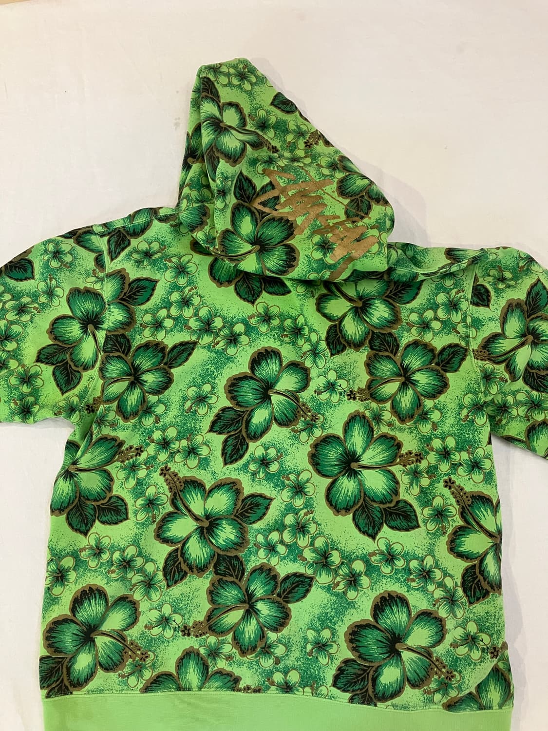 14ss 스투시 아카이브 플라워 후드집업 그린 상품이미지3