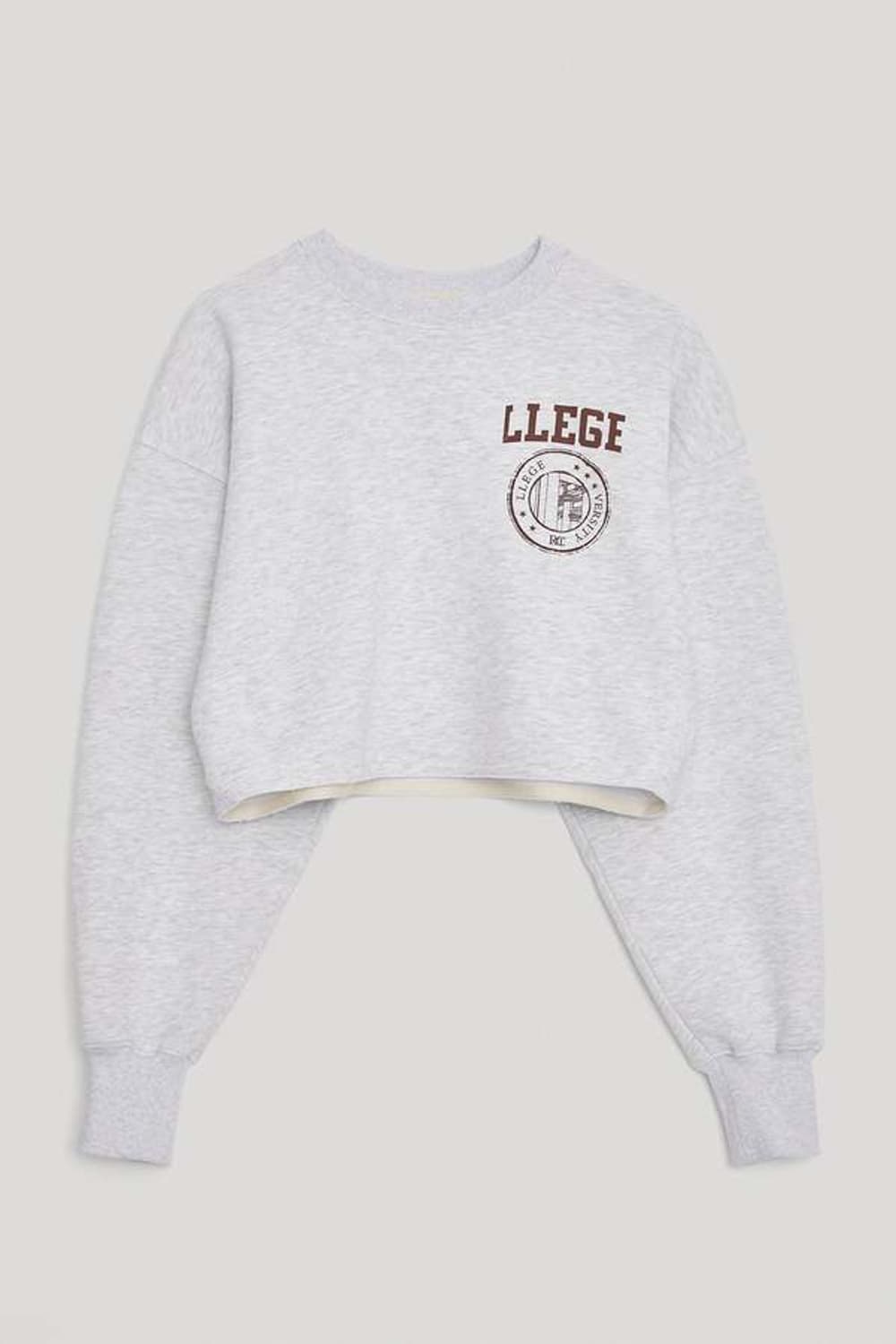 렉토 LLEGE 로고 크롭 맨투맨 스웻셔츠 후드티 네이비 상품이미지1