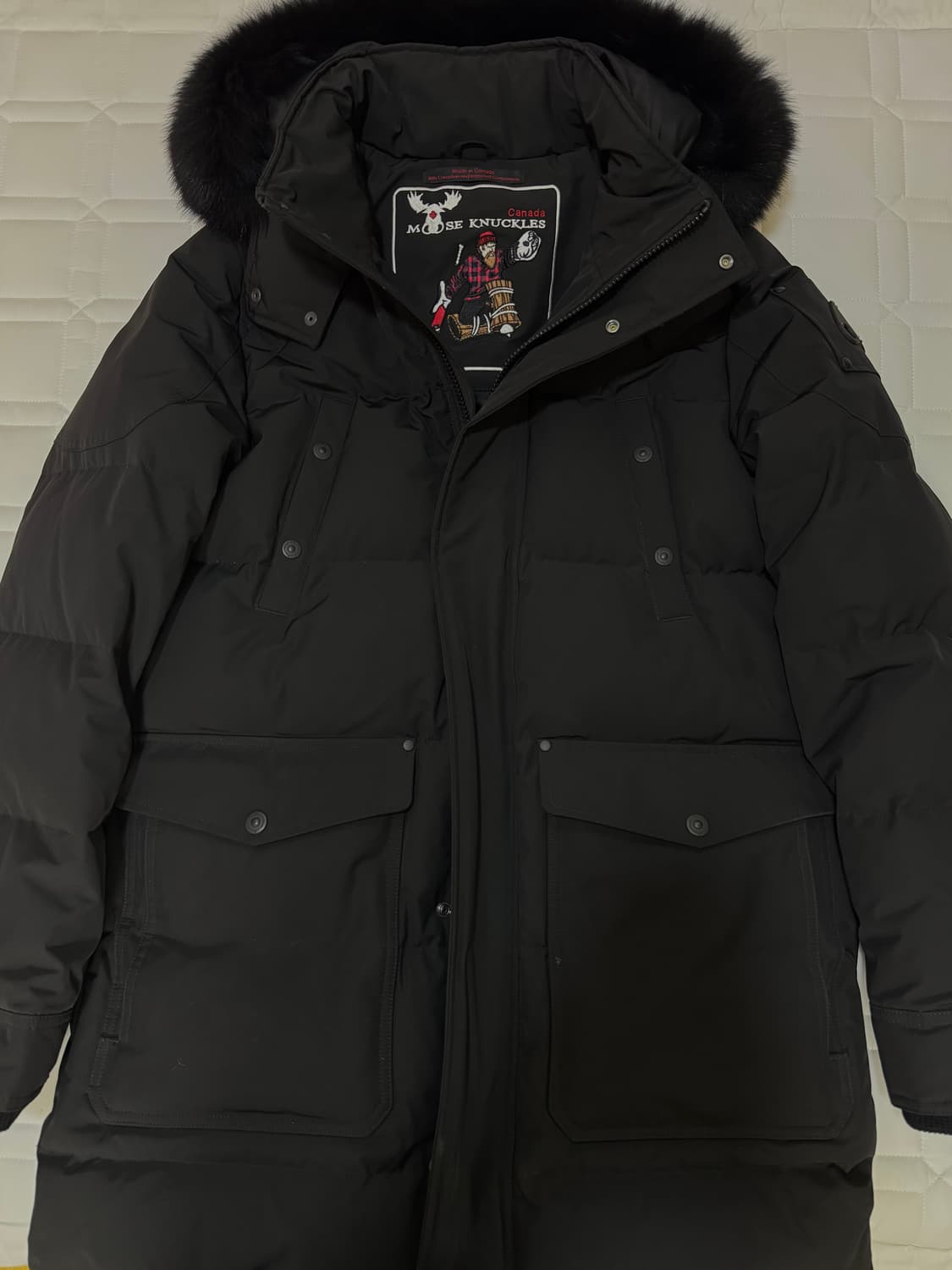 무스너클 빅 릿지 폭스 퍼 후드 패딩 L 상품이미지2