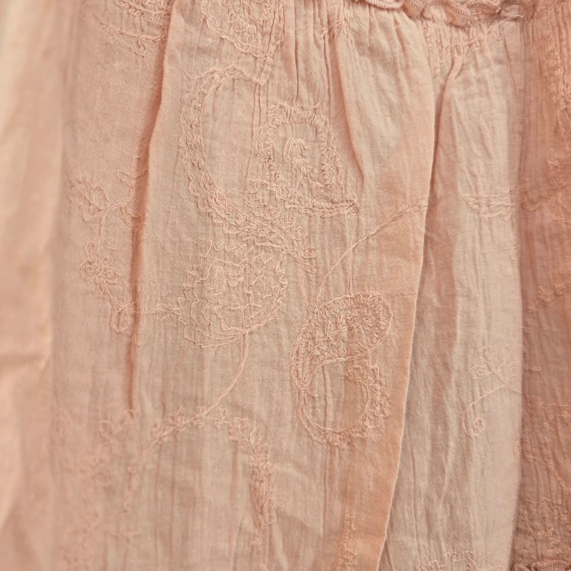 자수 캉캉 롱스커트 밴딩 코튼 스커트 상품이미지7