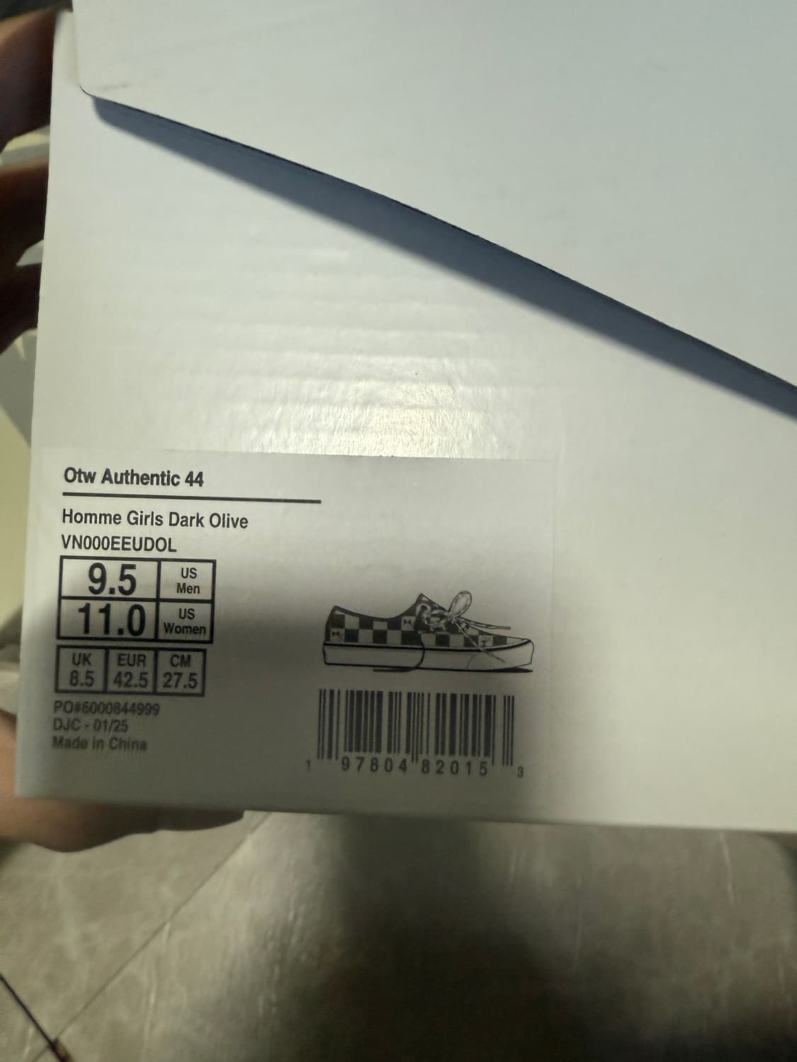 275사이즈 반스 옴므걸스 어센틱 다크올리브 상품이미지3