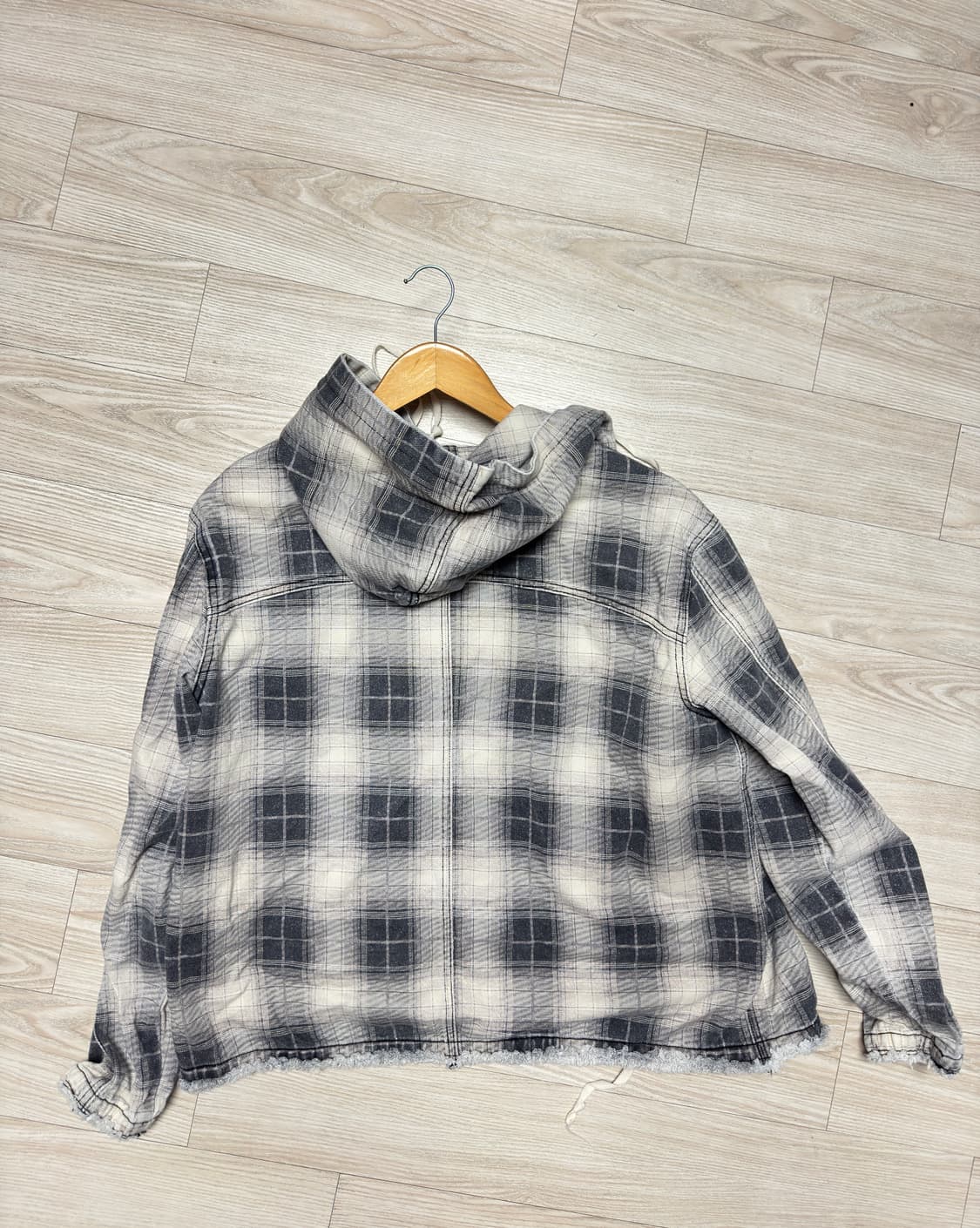 L)ETCE 디지털 체크 후드집업 상품이미지2