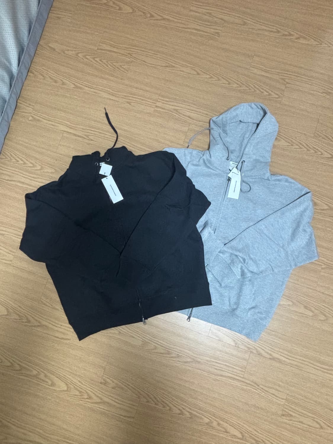 후드집업 블랙 그레이 일괄 새옷 상품이미지1