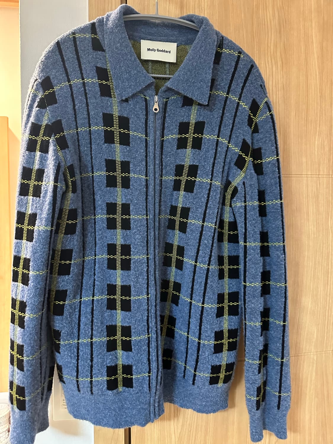 몰리고다드 타탄 집업 가디건 L 사이즈 상품이미지1