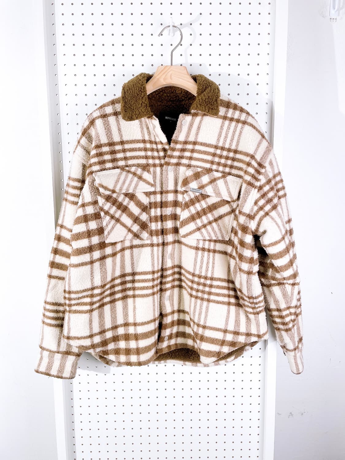 (정품/새상품) REPRESENT 리프레젠트 남성 체크 셔츠 자켓 상품이미지1
