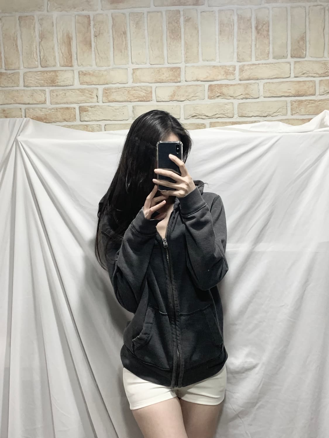 아베크롬비 후디집업,그레이,S 상품이미지1