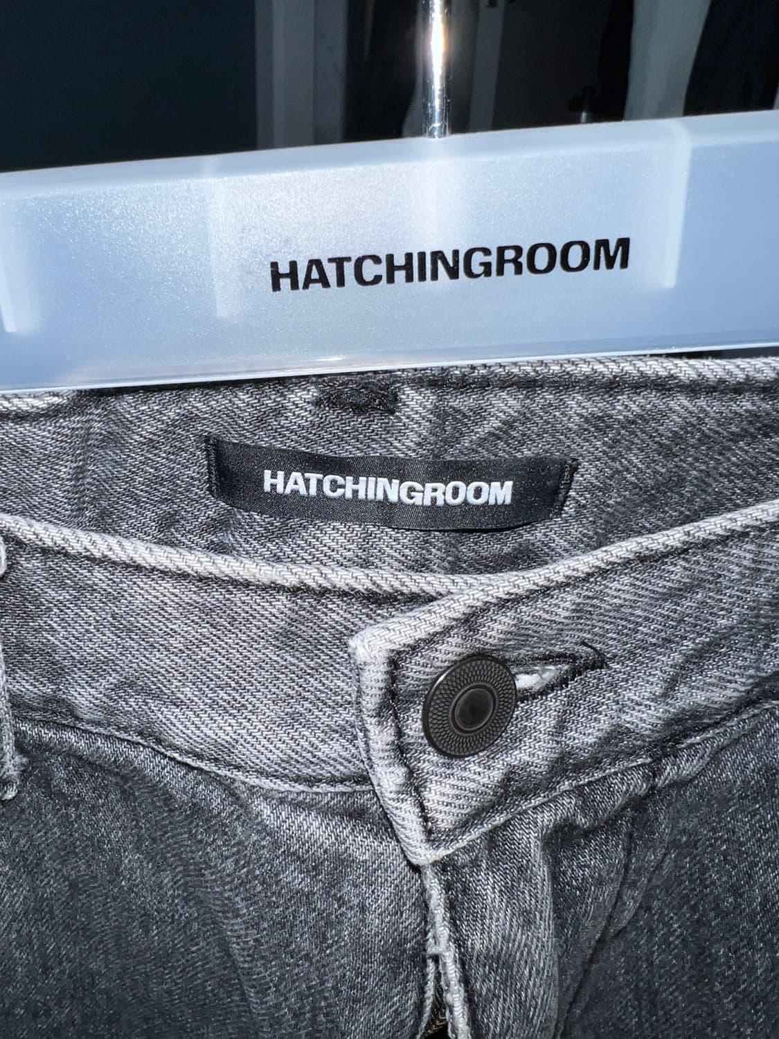 해칭룸 와이드 커브진 워시드 블랙 2(S) 사이즈 상품이미지5